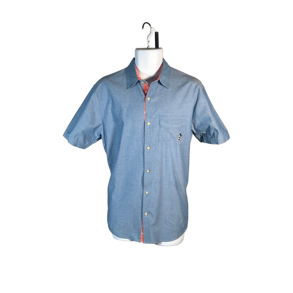 Disney Parks Men's Blue Short Sleeve Shirt